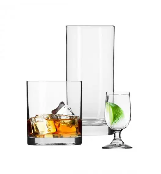 KROSNO BALANCE Komplet szklanek i kieliszków 18 el / szkło wysokiej jakości