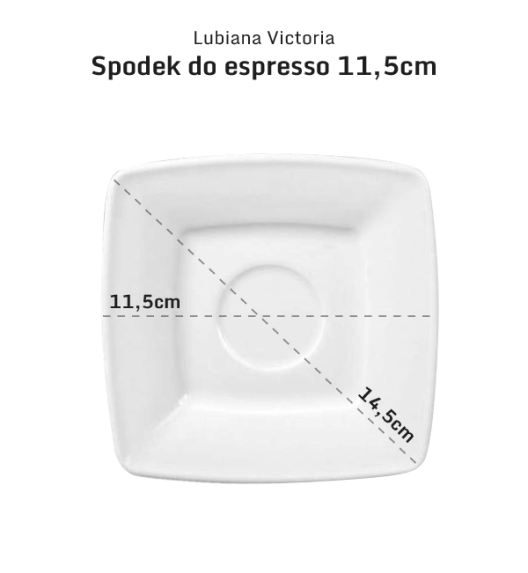 LUBIANA VICTORIA 6 x filiżanka do espresso 90 ml + spodki / 12 el / porcelana
