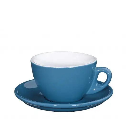CILIO ROMA Filiżanka do cappuccino ze spodkiem 100 ml / niebieska / FreeForm