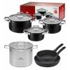 GERLACH PRIME Komplet Garnki z pokrywkami 6 el + patelnie Gerlach Granitex 20, 28 cm + Garnek 7 l Gerlach Ambiente