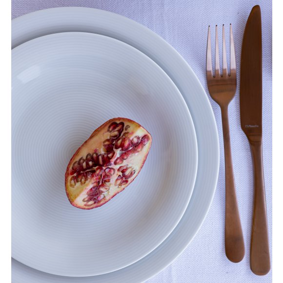 WYPRZEDAŻ! LUBIANA ETO MODERN BIAŁY Serwis obiadowy 18 el / 6 osób / porcelana dekorowana