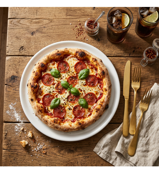 LUBIANA TINA Talerz do pizzy 33 cm | biała porcelana