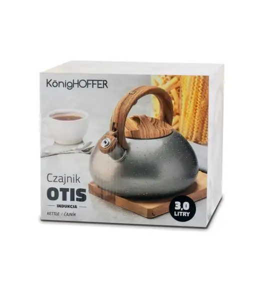 KonigHOFFER OTIS GREY Czajnik ze stali nierdzewnej 3,0 L / indukcja