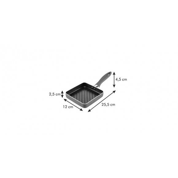 TESCOMA PRESTO MINI Patelnia do grillowania Ø12 cm z powłoką antyadhezyjną / czerwona