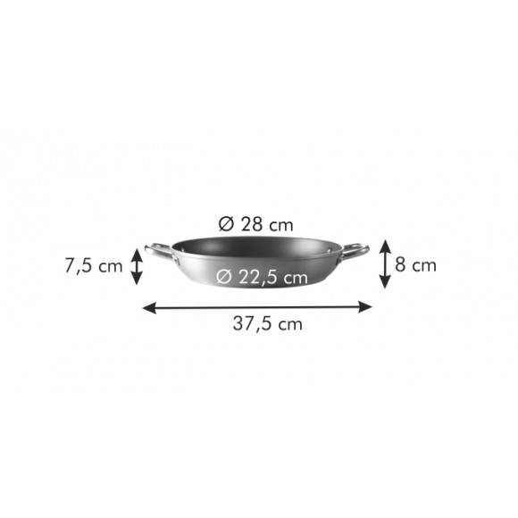 TESCOMA GrandCHEF Patelnia głęboka Ø28 cm / 2 uchwyty / indukcja