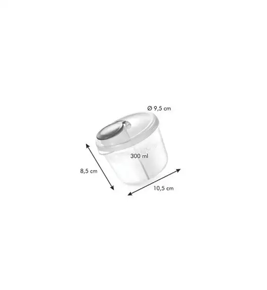 TESCOMA PAPU PAPI Antybakteryjny pojemnik na mleko w proszku/ 3 porcje 10 x 8,5 x 9,5cm różowy