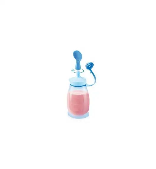 TESCOMA PAPU PAPI Elastyczna butelka z łyżeczką 200ml 8 x 5 x 14,5cm niebieska