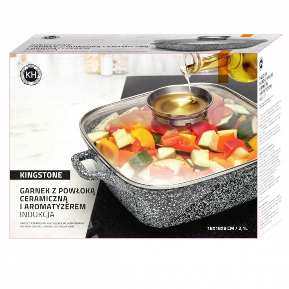 KÖNIGHOFFER KINGSTONE Garnek ceramiczny z aromatyzerem 2,1 L / indukcja