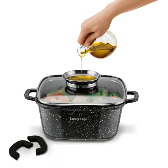 KÖNIGHOFFER KINGSTONE Garnek ceramiczny z aromatyzerem 3,0 L / indukcja