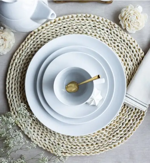 LUBIANA BOSS BIAŁY Serwis obiadowo - kawowy 60 el / 12 osób 