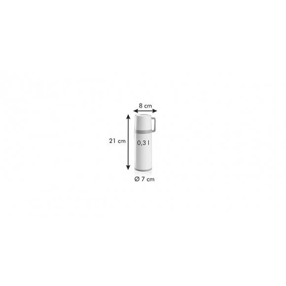 TESCOMA CONSTANT CREAM Termos z kubkiem 0,3l/ Nierdzewny