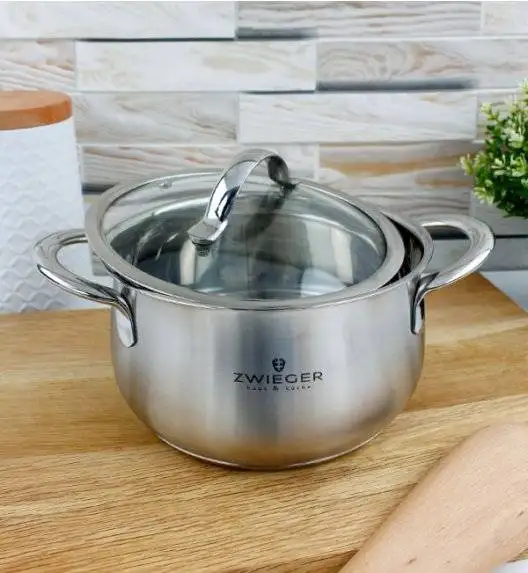 ZWIEGER PRACTI PLUS Komplet 4 garnków z pokrywkami / stal nierdzewna 