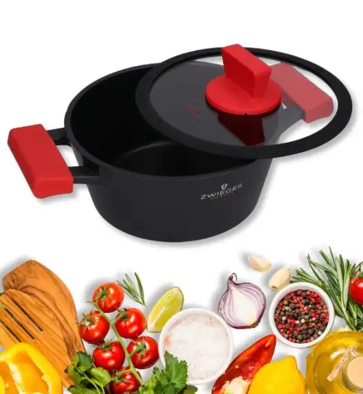 ZWIEGER OBSIDIAN Garnek z pokrywką 3l/ 24 cm GREBLON C3+