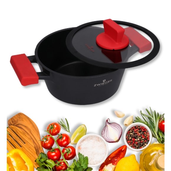 ZWIEGER OBSIDIAN Garnek z pokrywką 3l/ 24 cm GREBLON C3+
