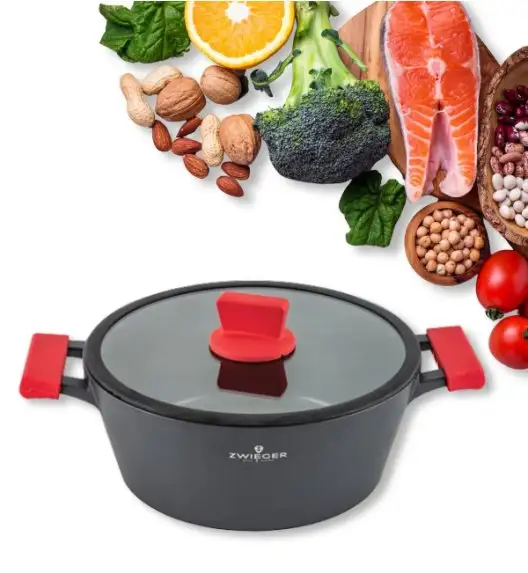 ZWIEGER OBSIDIAN Garnek z pokrywką 5l/ 28 cm GREBLON C3+