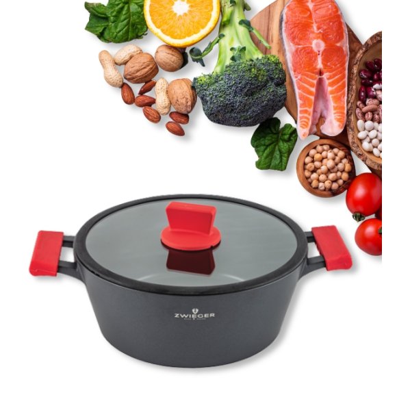 ZWIEGER OBSIDIAN Garnek z pokrywką 5,5 l / 28 cm GREBLON