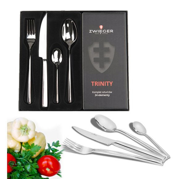 ZWIEGER TRINITY Sztućce komplet 24 elementy dla 6 osób