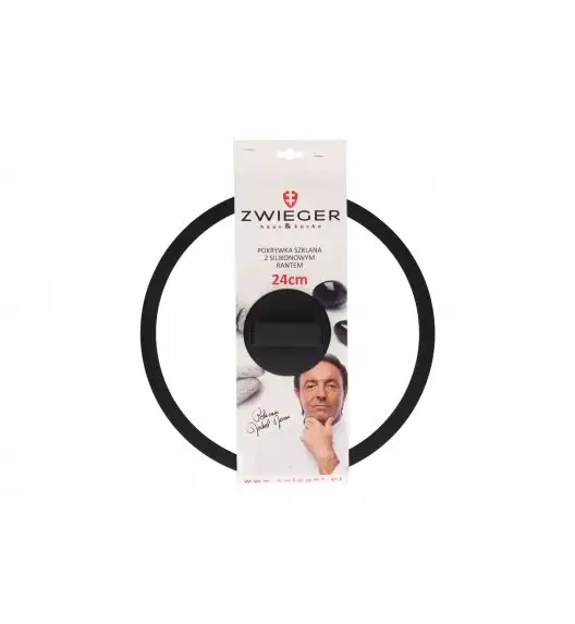 ZWIEGER OBSIDIAN Komplet patelni z pokrywkami / powłoka GREBLON non- stick / 24, 28 cm