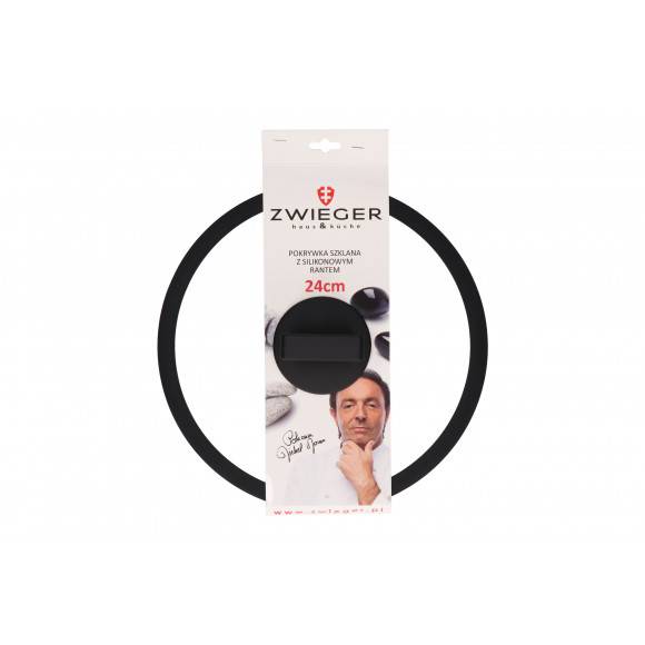 ZWIEGER OBSIDIAN Komplet patelni z pokrywkami / powłoka GREBLON C3+ non- stick / 24, 28 cm