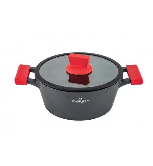 ZWIEGER OBSIDIAN Komplet garnków z pokrywkami 1l, 3l, 5l/ GREBLON C3+