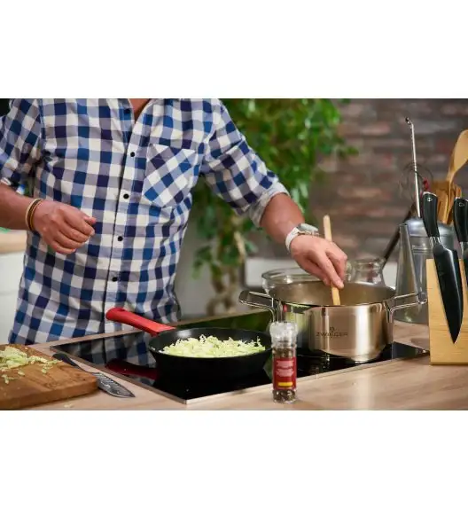 ZWIEGER OBSIDIAN Komplet garnków z pokrywkami 6 el + patelnie Zwieger Obsidian 20, 24, 28cm