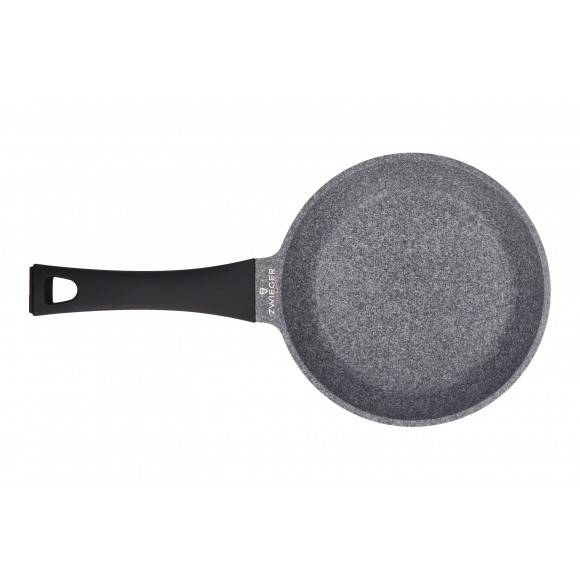 ZWIEGER WHITE STONE Komplet patelni 20 cm 24cm 28cm + 28 cm grillowa/ GREBLON C3 GRANITE non-stick