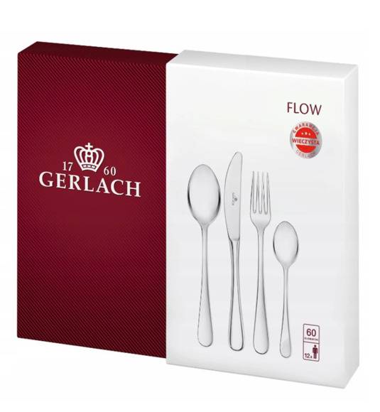 GERLACH FLOW Sztućce Komplet 60 el pudełko / 12 osób / połysk