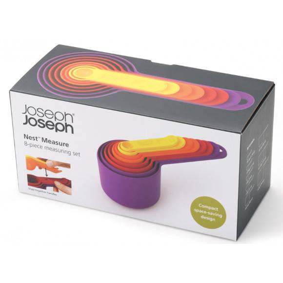 JOSEPH JOSEPH NEST CUPS MULTIKOLOR Komplet miarek kuchennych / 8 elementów / Btrzy