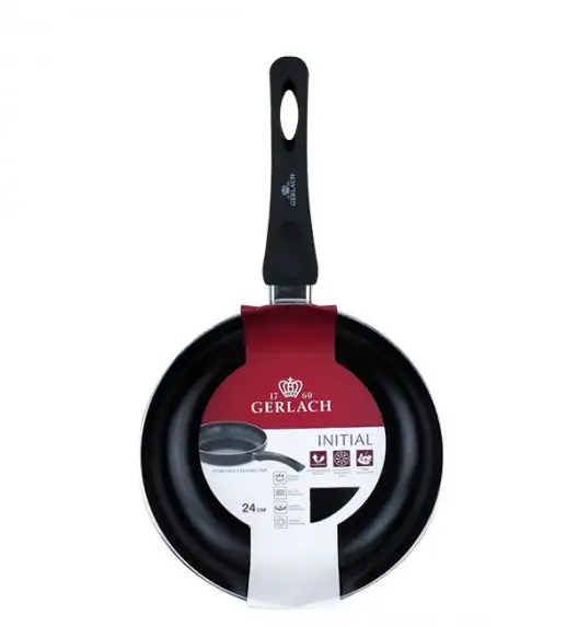 GERLACH BRAVA Komplet Garnki z pokrywkami 8 el + patelnie Gerlach Initial 24, 28 cm + pokrywki