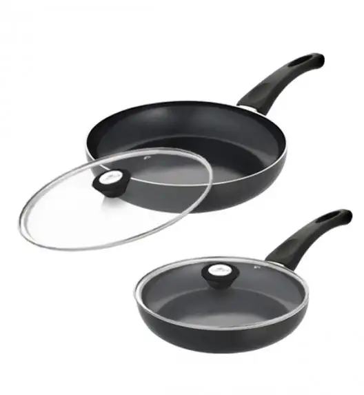 GERLACH BRAVA Komplet Garnki z pokrywkami 8 el + patelnie Gerlach Initial 24, 28 cm + pokrywki