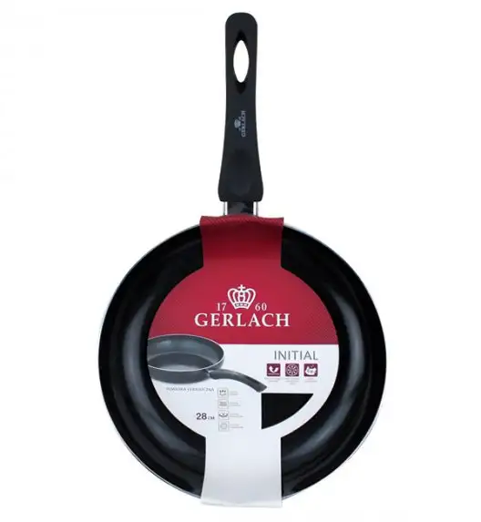 GERLACH BRAVA Komplet Garnki z pokrywkami 8 el + patelnie Gerlach Initial 24, 28 cm + Gerlach Ambiente Garnek 7 L