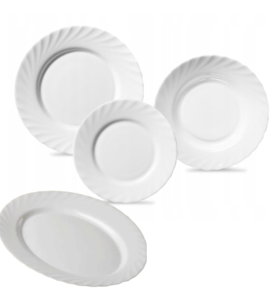 LUMINARC TRIANON Komplet obiadowy 19 el dla 6 os / Szkło hartowane