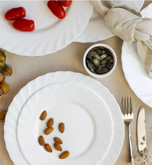 LUMINARC TRIANON Komplet obiadowy 19 el dla 6 os / Szkło hartowane