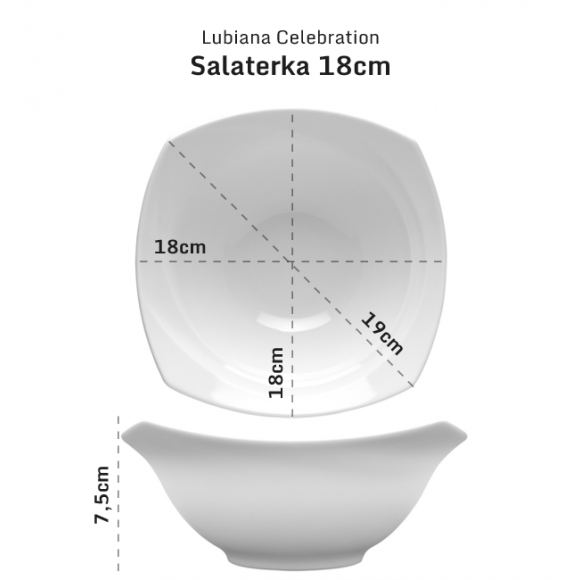 LUBIANA CELEBRATION Komplet Salaterki 18 cm / 12 el / 12 os