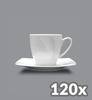 LUBIANA CELEBRATION 120 x Filiżanka do espresso 90 ml + spodek 12 cm / porcelana