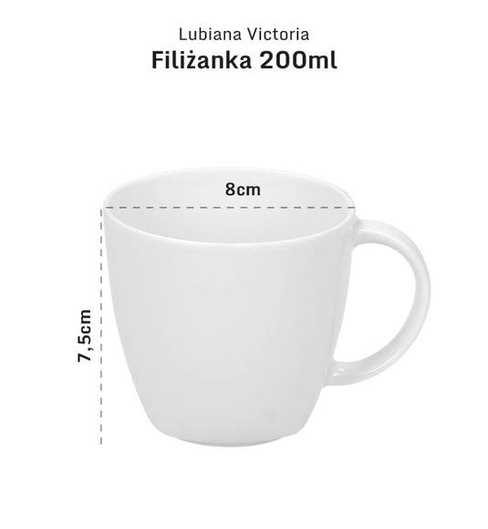 LUBIANA VICTORIA Filiżanka 200 ml + spodek / porcelana