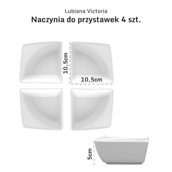 LUBIANA VICTORIA 30 x Naczynie do przystawek 10 x 10