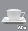 LUBIANA CLASSIC 60 x Filiżanka 280 ml + spodek 15 cm / porcelana