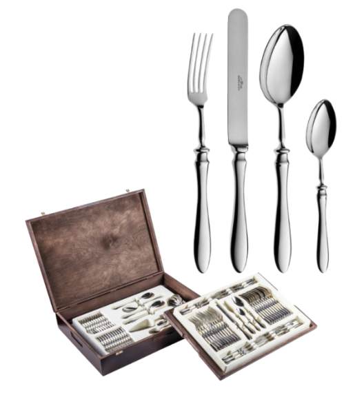 Gerlach Retro Sztućce Komplet 68 el skrzynia / 12 osób połysk 