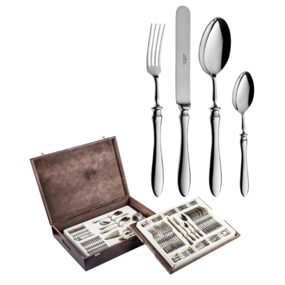 Gerlach Retro Sztućce Komplet 68 el skrzynia / 12 osób połysk 