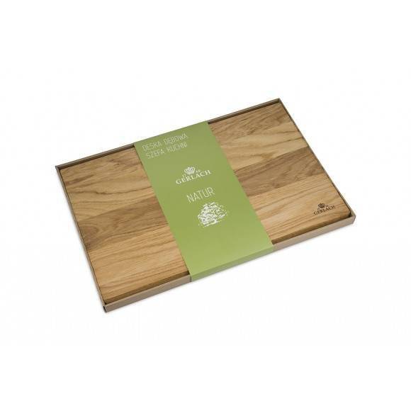 GERLACH LOFT Komplet 5 noży w bloku + ostrzałka 2w1 + komplet desek dębowych