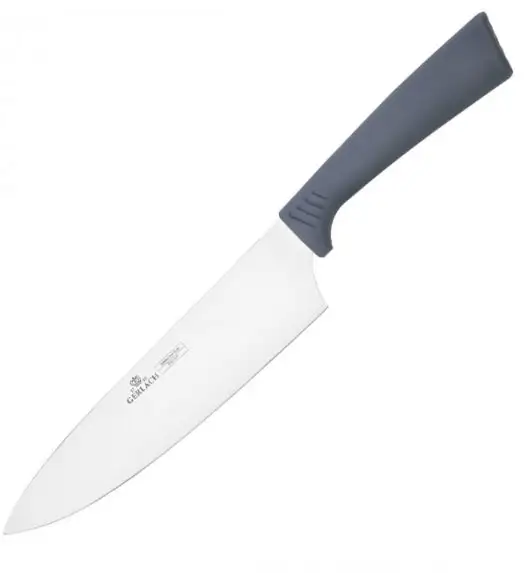 GERLACH SMART GREY Komplet 5 noży w bloku + nożyce do drobiu + deska dębowa