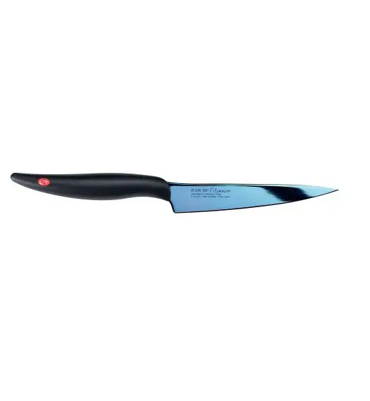 KASUMI TITANIUM Japoński nóż uniwersalny 12 cm / stal wysokowęglowa / niebieski