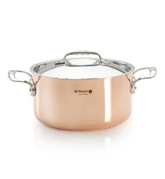 de Buyer PRIMA MATERA Garnek z pokrywą 3,3 l / miedziane
