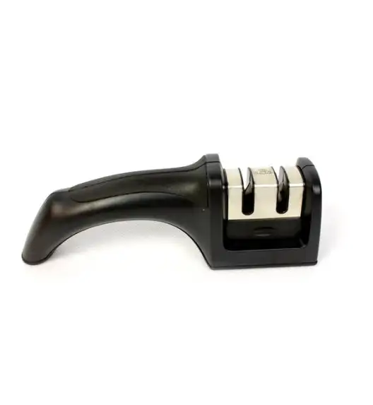 GERLACH MODERN 993 Zestaw noży w bloku czarne 6 elementów + ostrzałka 2w1 / Stal nierdzewna / 993CzB/2w1