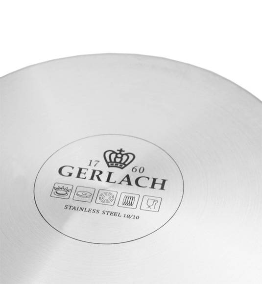 GERLACH SUPERIOR Komplet Garnki z pokrywkami 10 el / stal nierdzewna / indukcja