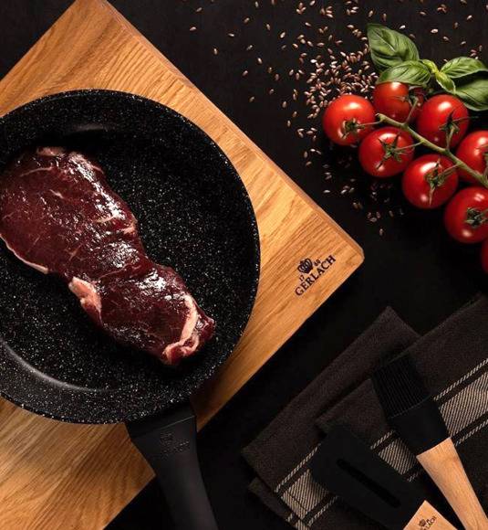 GERLACH GRANITEX Patelnia z powłoką ceramiczną ILAG Xera Dur 2® 28 cm + pokrywka 28 cm 