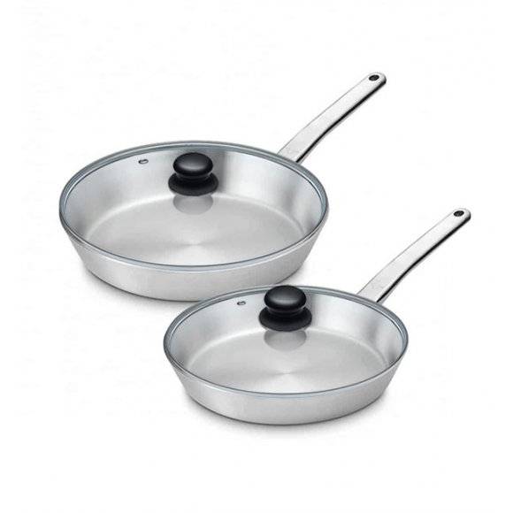 GERLACH PRESTIGE Patelnie całostalowe 24, 28 cm + pokrywki 24, 28 cm / indukcja