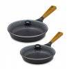 GERLACH NATUR Komplet patelni z powłoką ceramiczną ILAG® Non-Stick / 24, 28 cm + pokrywki 24, 28 cm