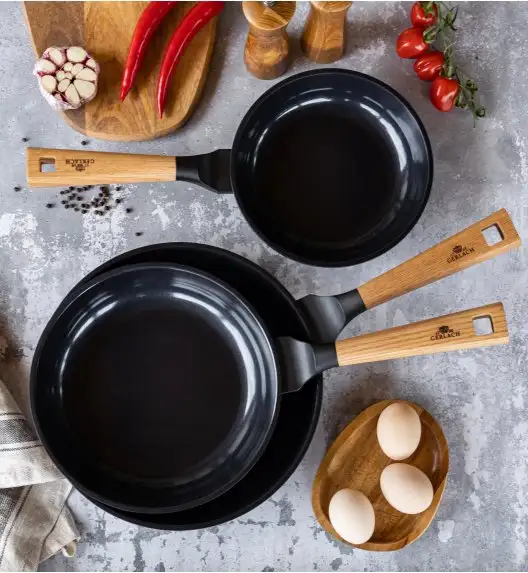 GERLACH NATUR EVO Patelnia 20 cm z powłoką ceramiczną ILAG® Non-Stick + pokrywka 20 cm